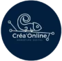 Logo Créa'Online représentant un caméléon.