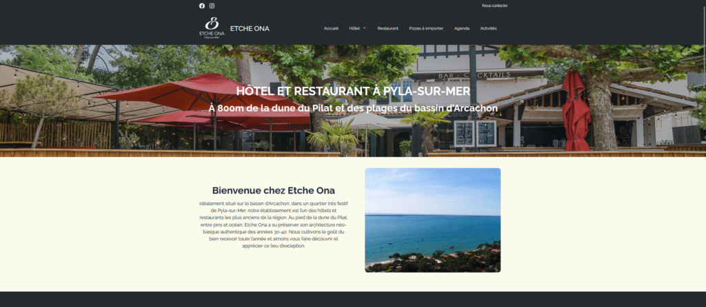 Photo du site internet Etche Ona